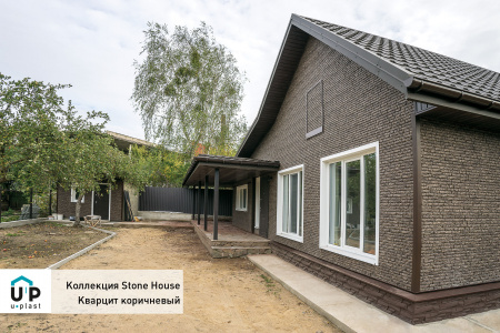 Фасадные панели Стоун-Хаус Кварцит Коричневый Ю-пласт фото